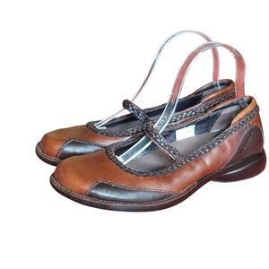 Merrell Two Tone Brown Leather Tetra Sprite Mary Jane Shoes  Women's